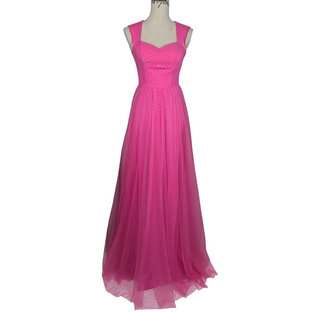 Faeriesty French Dot Formal Gown Pink Small